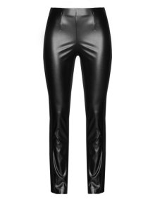 Maxima Trousers with leather panels Black