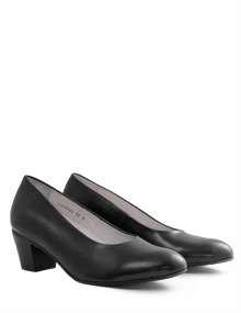 JJ Footwear Leather pumps with block heel Black