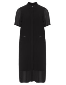 Manon Baptiste Midi chemise dress Black