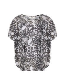 Zay Fine-knit all over print t-shirt Black / White