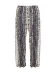 Zizzi Printed harem trousers Grey / Cream