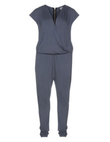 Zizzi Wrap effect jumpsuit Smoky-Blue