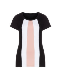 Manon Baptiste Colour block fitted T-shirt Black / Versicolour