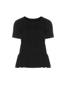 Manon Baptiste Cotton peplum t-shirt Black