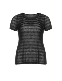 Manon Baptiste Knit and Burnout Shirt Black