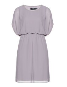 Zay Waist accentuating chiffon dress Grey