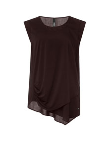 Yppig Sleeveless chiffon blouse Dark-Purple