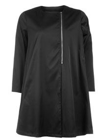 Manon Baptiste A-line zip detail jacket Black