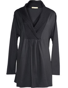 Isolde Roth Shirt with shawl collar Black