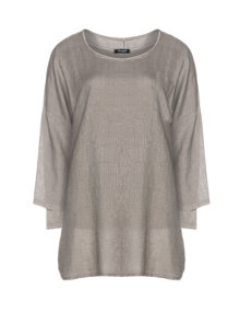 Nostalgia 2-in-1 linen shirt Taupe-Grey