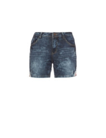 Zizzi Identity Sanna denim shorts Dark-Blue