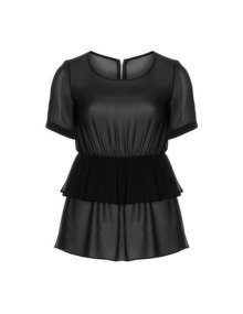 Manon Baptiste Chiffon top Black