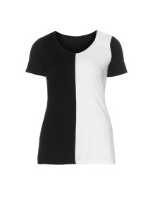 Manon Baptiste Monochrome cotton t-shirt Black / White