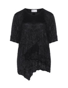 D Celli Wrinkled shirt with ripples Black