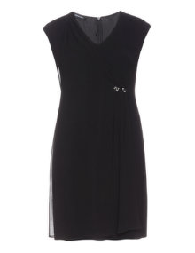 Elena Miro Wrap around style dress Black