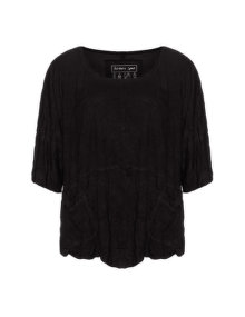 Barbara Speer Crinkled top Black