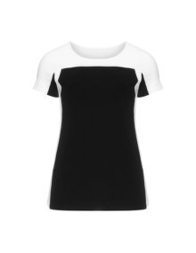 Manon Baptiste Cotton contrast t-shirt Black / White