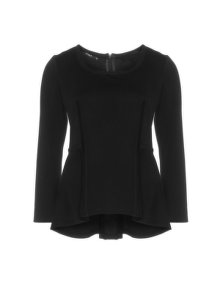 Mat Fitted structured fabric top Black