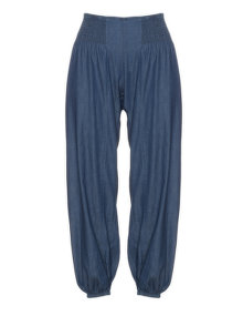 Zizzi High-rise denim tapered pants Blue