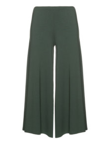 Exelle Wide leg jersey trousers  Dark-Green