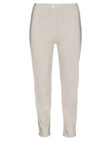 Jennifer Bryde Straight-cut slip-on trousers Beige