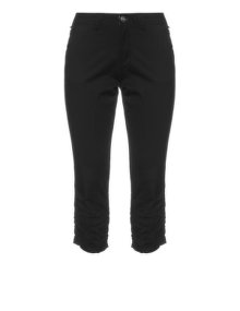 Zizzi Cotton Capris Black