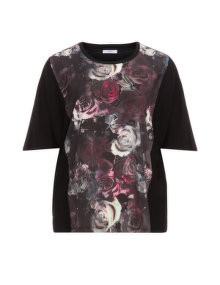 Persona Floral print top Black / Versicolour